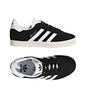 adidas Originals Gazelle Kids (C) Schwarz Weiss - schwarz
