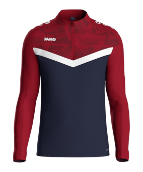 JAKO Iconic HalfZip Sweatshirt Kids Blau F901 - blau