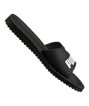 PUMA Purecat Badelatschen Schwarz Weiss F01 - schwarz