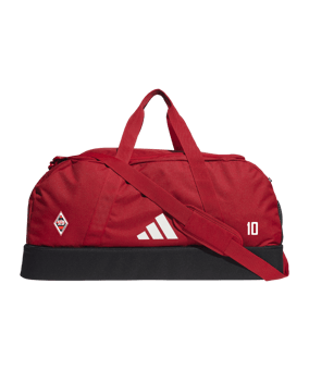 adidas Tiro League Duffel Bag Gr. L Rot Weiss