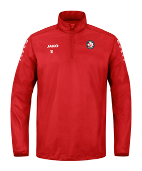 Coupe vent 1/2 zip team JAKO équipe Rainzip enfants rouge F100