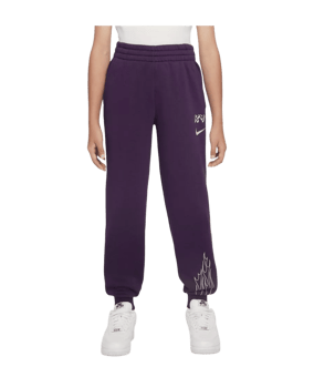 Nike Kylian Mbappe Club Fleece Jogginghose Kids Lila F585 - lila
