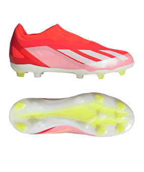 adidas X Crazyfast Elite LL FG Kids Energy Citrus Rot Weiss Gelb - rot