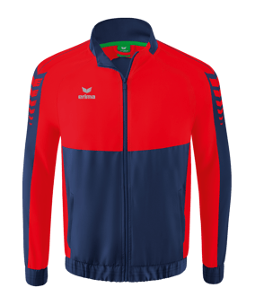 Erima Six Wings Präsentationsjacke Blau Rot - blau
