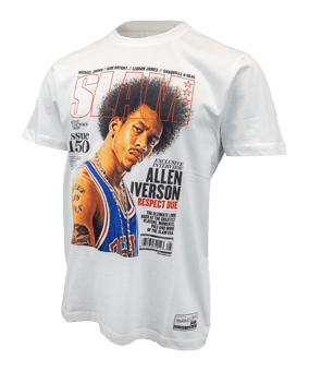 Mitchell and Ness NBA Philadelphia 76ers Slam Iverson T-shirt Wit