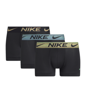 Nike Dri-Fit Trunk 3er Pack Boxershort Schwarz F2u8 - schwarz