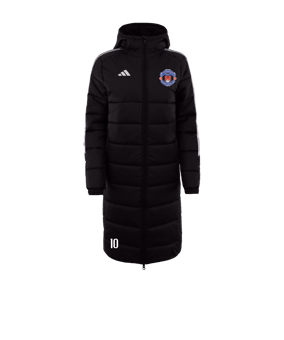 adidas Tiro 24 Long Coachjacke Schwarz Weiss