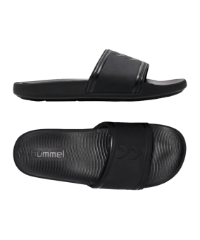 Hummel Lead Pool Slide Badelatsche Schwarz F2001 - schwarz