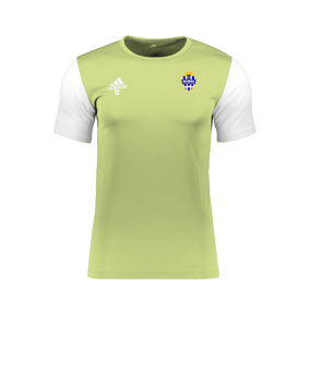 Maillot adidas Estro 19 à manches courtes Jaune Blanc