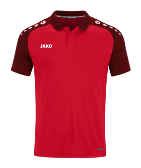 JAKO Performance Poloshirt Rot Schwarz F101 - rot