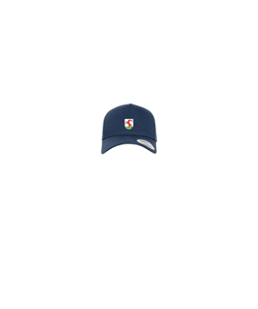 SVL 5-Panel Curved Snapback Cap Navy