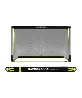 Bazookagoal ALUMINIUM Teleskoptor | 150x90 cm Silber Weiss - schwarz