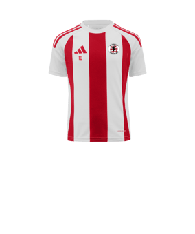 Maillot adidas Striped 24 enfants blanc et rouge