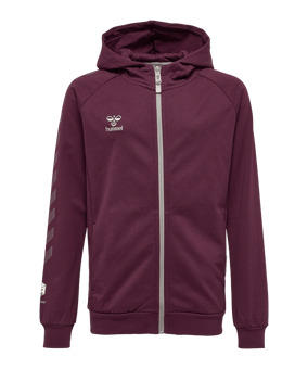 Hummel Move Grid Cotton Kapuzenjacke Kids Rot F3506 - rot