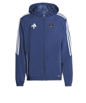 Veste coupe-vent adidas Tiro 24 bleue blanche 