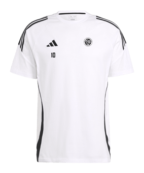 adidas Tiro 24 T-Shirt Weiss Schwarz