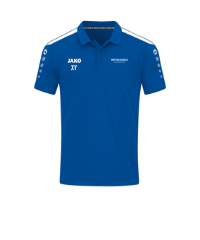 JAKO Power Poloshirt Blau Weiss F400