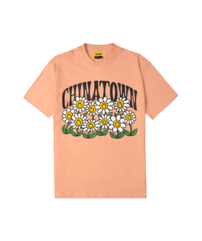 Market Smiley Flower Power T-Shirt F0609 - orange