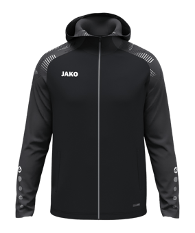 JAKO Sonic Kapuzenjacke Kids Schwarz F801 - schwarz