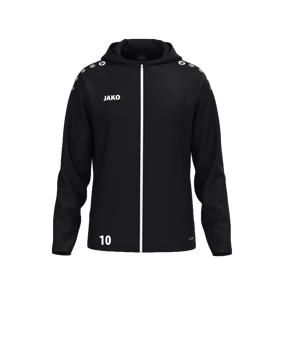 JAKO One Kapuzenjacke Schwarz F800
