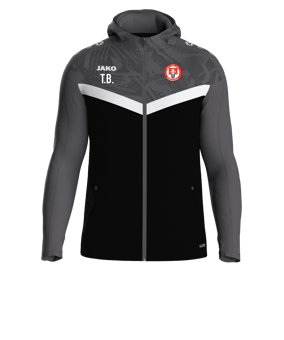 JAKO Iconic Kapuzenjacke Kids Schwarz F801