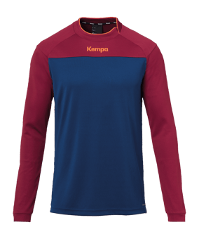 Kempa Prime Shirt langarm Blau Rot F11 - blau