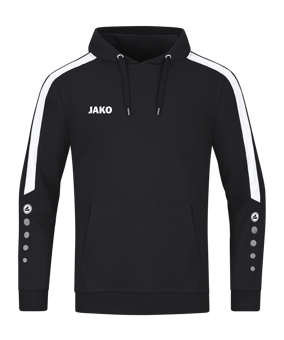 JAKO Power Hoody Kids Schwarz Weiss F800 - schwarz
