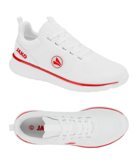 JAKO Team Mesh Sneaker Weiss Rot F004 - weiss