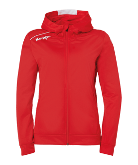 Kempa Player Kapuzenjacke Damen Rot Weiss F03 - rot