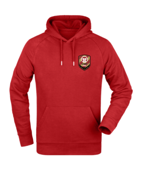 11ts Academy Hoody Brustlogo Rot - rot