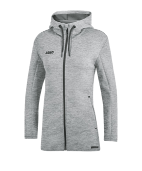 JAKO Premium Basic Kapuzenjacke Damen Grau F40 - grau