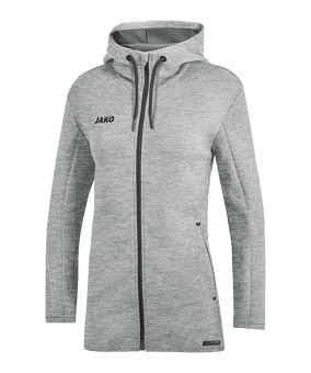JAKO Premium Basic Kapuzenjacke Damen Grau F40