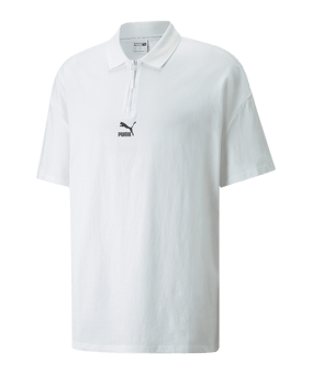 PUMA Classics Boxy Zip Poloshirt Weiss F02 - weiss