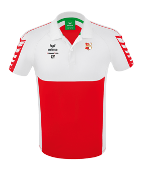 Erima Six Wings Poloshirt Rot Weiss