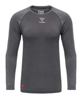 Hummel Pro Grid Seamless Trikot langarm Grau F2166 - grau