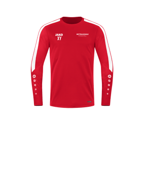 JAKO Power Sweatshirt Kids Rot Weiss F100