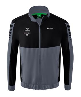 Erima Six Wings Präsentationsjacke Grau Schwarz