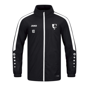 JAKO Power Allwetterjacke Schwarz Weiss F800