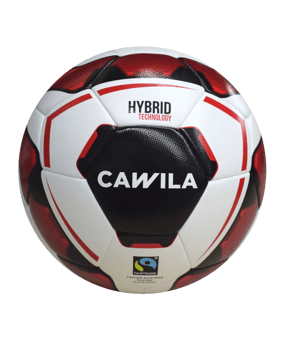 Cawila Fußball MISSION HYBRID Fairtrade Größe 5 - weiss