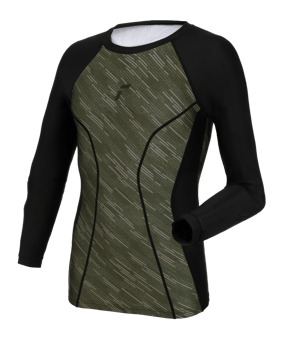 Reusch Padded Eco Sweatshirt Schwarz Grün F7050 - schwarz