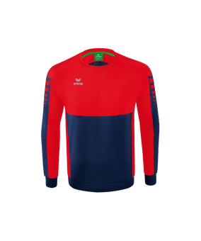 Erima Six Wings Sweatshirt Kids Dunkelblau Rot - blau