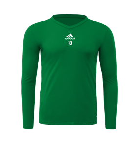 adidas Team Base Top langarm Dunkelgrün