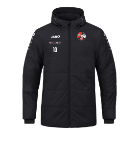 JAKO Team Coach Kapuzenjacke Schwarz F800