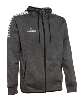 Derbystar Primo Kapuzenjacke Grau Schwarz F920 - grau