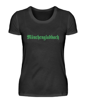 Damen T-Shirt "Gladbach" Schwarz - schwarz