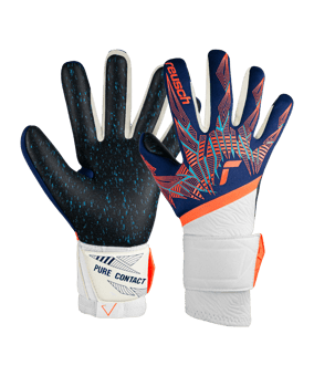 Reusch Pure Contact Fusion TW-Handschuhe Blau Orange Schwarz F4848 - blau