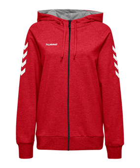 Hummel Cotton Kapuzenjacke Damen Rot F3062 - rot