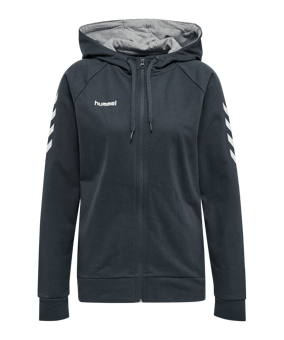 Hummel Cotton Kapuzenjacke Damen Blau F8571 - blau