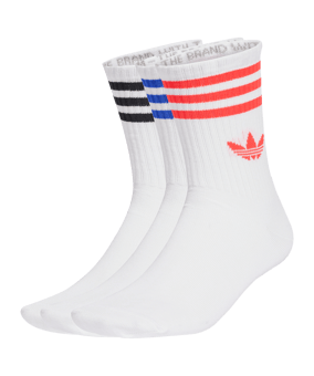 adidas Originals 3 Stripes Crew 3 Pair Socken Weiß - weiss