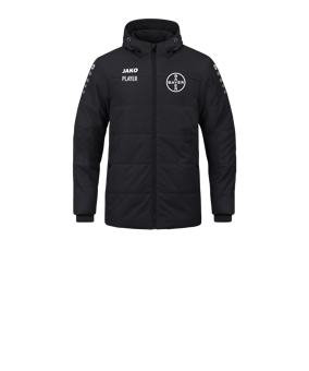 JAKO Team Coach Kapuzenjacke Kids Schwarz F800